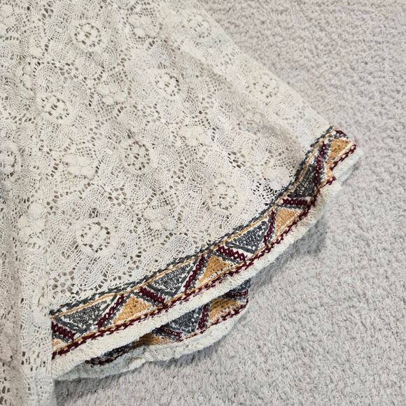 Flying Tomato Floral Embroidered Boho Peasant Top Sz M Festival Boho Hippie - Picture 4 of 9